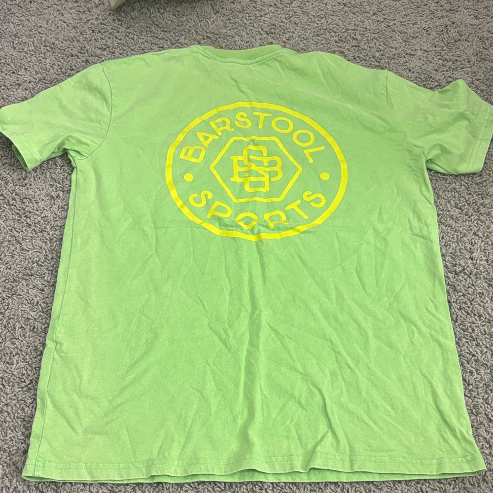 Barstool sports green shirt